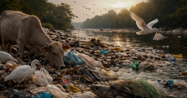 प्लास्टिक एक कचरा नहीं, एक मौन हिंसा है | पशु-पक्षी और पर्यावरण पर प्रभाव