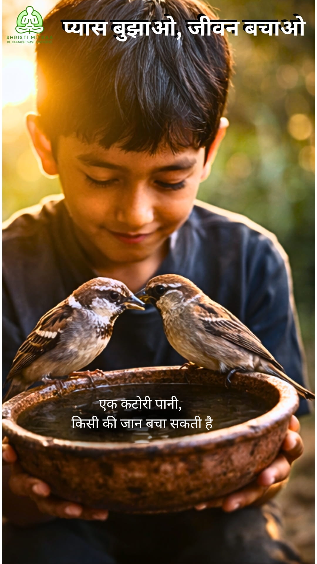 पक्षी बचाओ, पानी पिलाओ